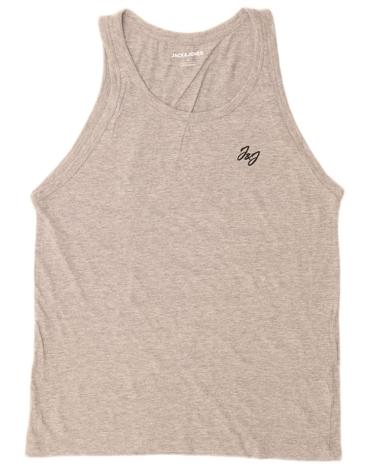 Męska kamizelka Jack & Jones, średnia szara bawełna