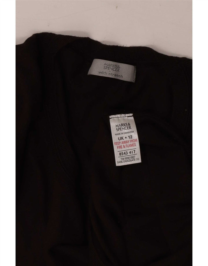 Marks & Spencer Damski sweter z dekoltem w łódkę, UK 12, średni brąz