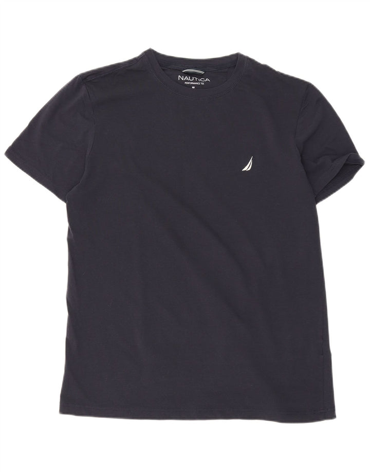 NAUTICA Mens T-Shirt Top Medium Navy Blue Cotton