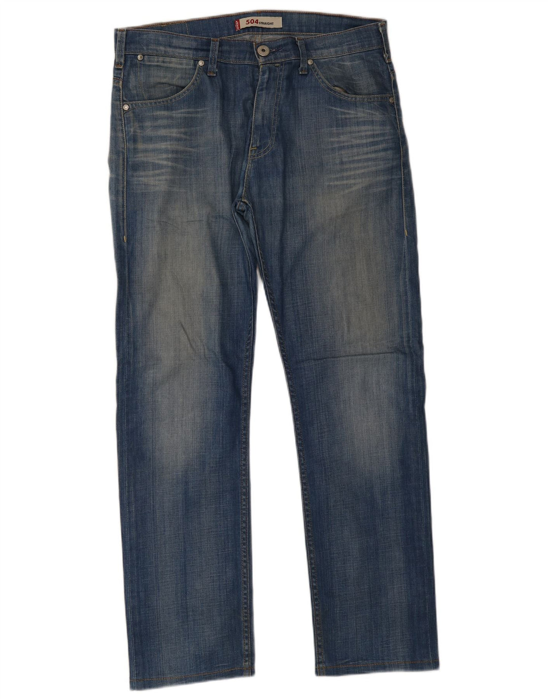 Męskie jeansy Levi's 504 Straight W33 L34 Niebieskie bawełniane