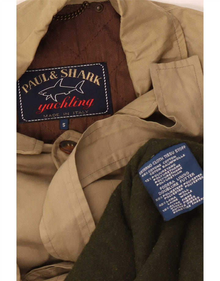 Płaszcz męski Paul & Shark UK 36 Small, beżowy, bawełniany