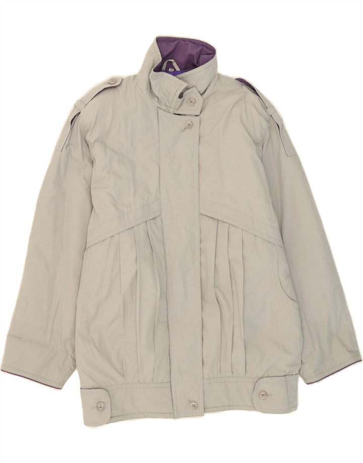VINTAGE Womens Windbreaker Jacket UK 20 2XL Grey Vintage Vintage and Second-Hand Vintage from Messina Hembry 