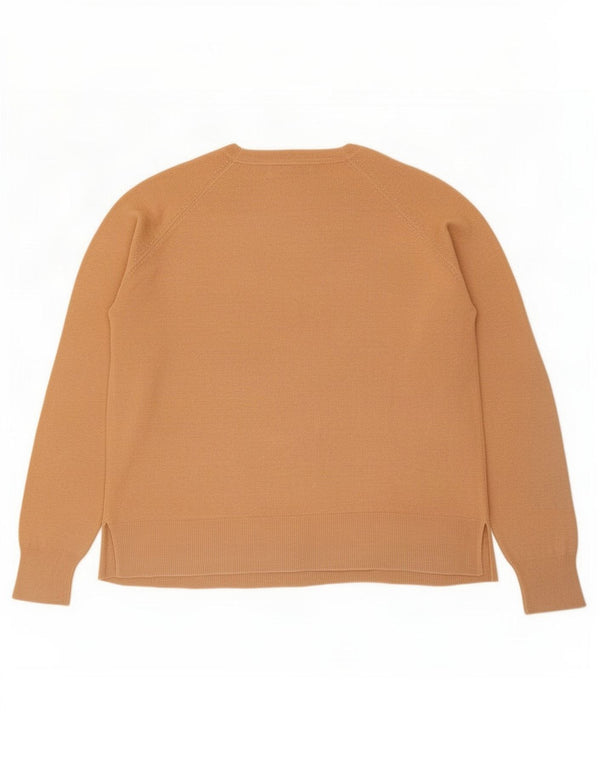 Sweter damski Zara z dekoltem w łódkę UK 14 Średni beż wiskoza