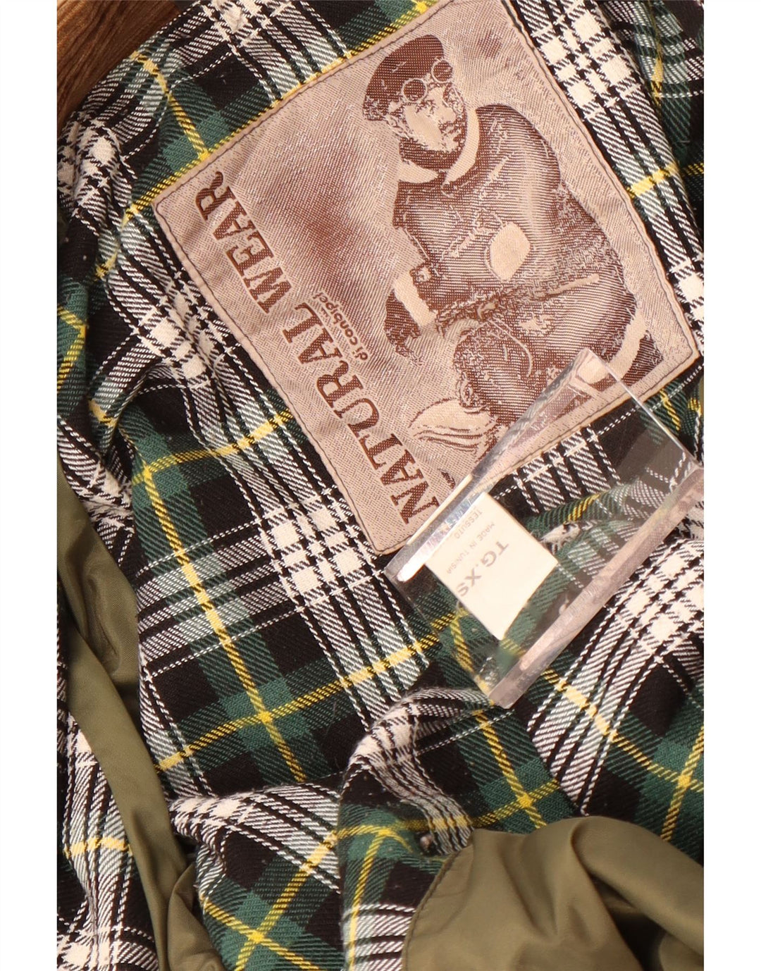 Conbipel Męska luźna kurtka z woskowanej bawełny UK 34 XS Khaki, poliester