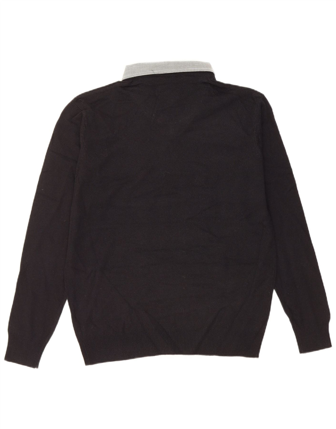 PIERRE CARDIN Męski sweter z dekoltem w kształcie litery V, duży, czarny, akrylowy