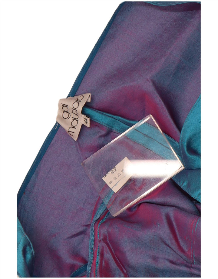 Damska bluzka bez rękawów Gai Mattiolo Crop IT 44 Średni niebieski jedwab