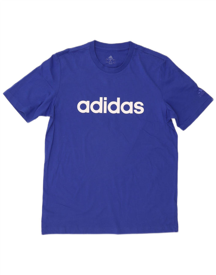 Męska koszulka graficzna Adidas Top Medium Blue Cotton
