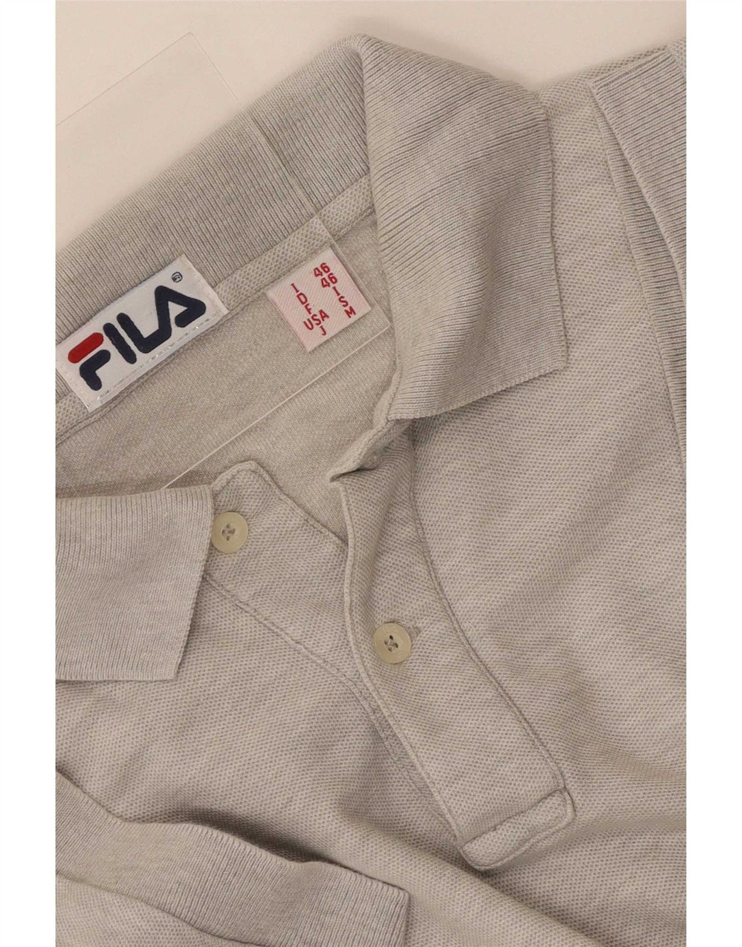 Męska koszulka polo Fila, mała, szara, nakrapiana