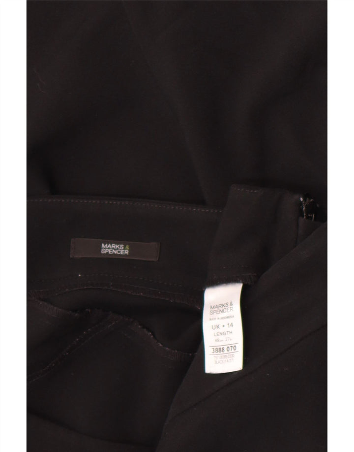 Marks & Spencer Damska spódnica typu Trumpet UK 14 Large W32 Czarny poliester