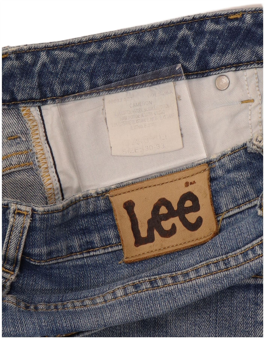Damskie jeansy LEE Cameron Straight W30 L33 Niebieskie bawełniane