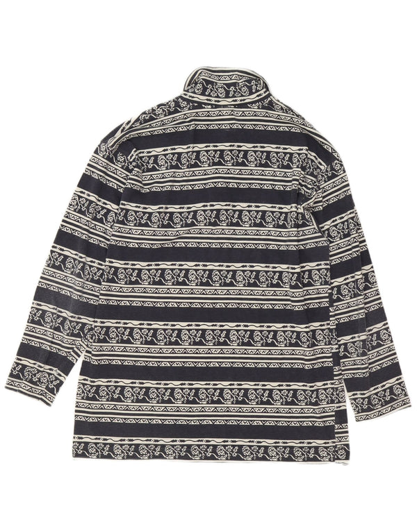 Damska bluza polo Campagnolo Jumper UK 14, duża granatowa w kwiaty
