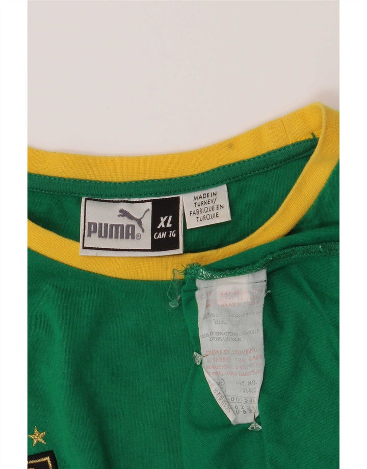 Męska kamizelka z grafiką Puma XL, zielona bawełna
