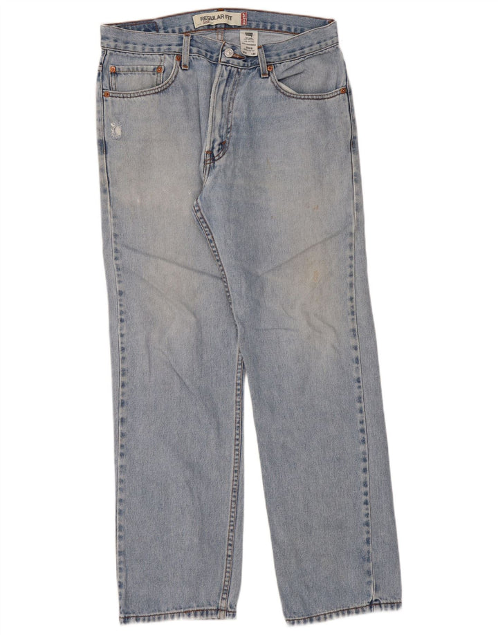 Męskie jeansy LEVI'S 505 o regularnym kroju W34 L32, niebieska bawełna