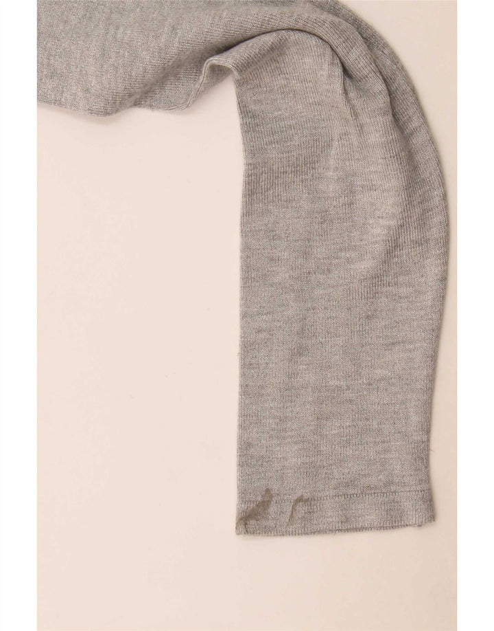 Damski graficzny top Guess z długim rękawem UK 10 Small, szara wiskoza