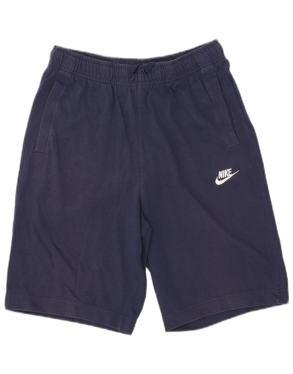 Męskie spodenki sportowe NIKE, małe, granatowe, bawełniane