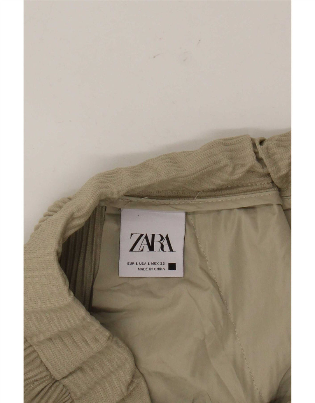 Sztruksowe szorty damskie Zara duże W32 beżowe