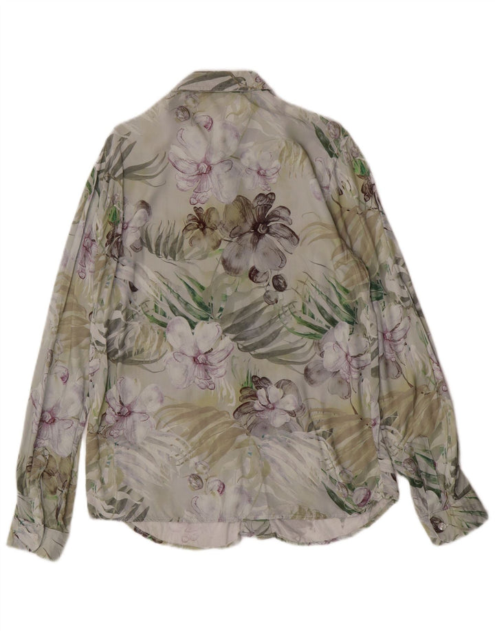 Koszula męska vintage, mała, wielobarwna, w kwiaty, wiskoza