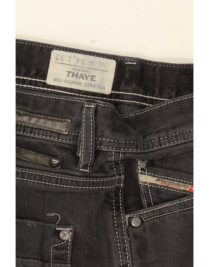 Męskie jeansy Diesel Thaye Slim W34 L32 Szara bawełna