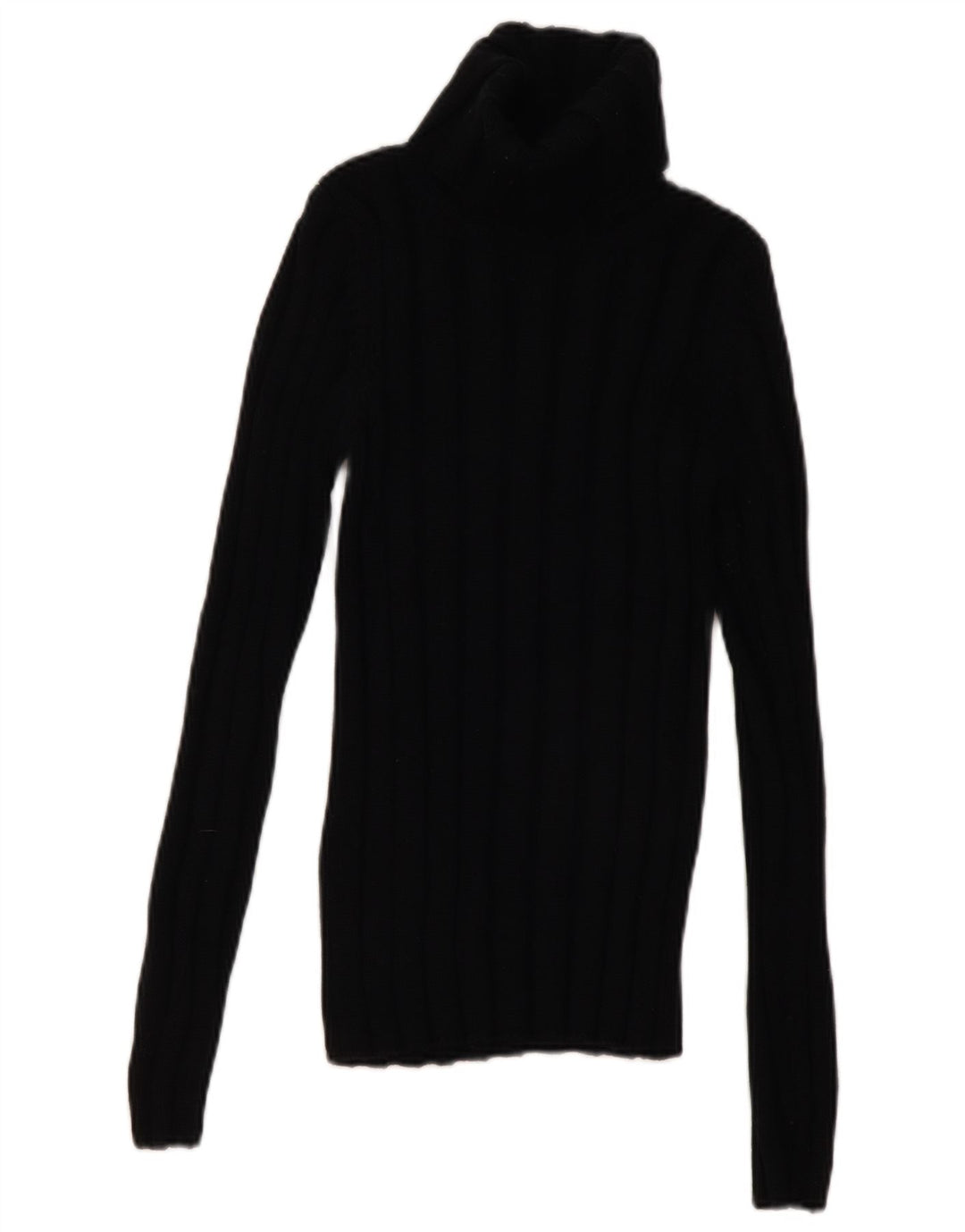 Sweter damski Hugo Boss z wywijanym dekoltem UK 8, mała czarna wełna