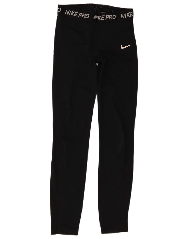 Damskie legginsy Nike Graphic UK 18 XL, czarne, poliestrowe