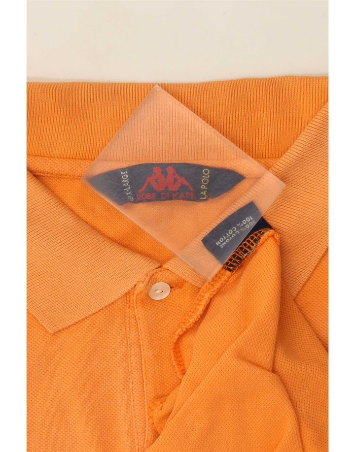 Męska koszulka polo Kappa XL Pomarańczowa, bawełniana