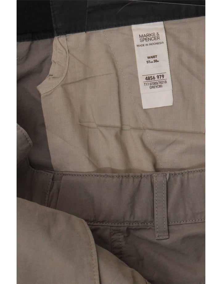 Męskie spodenki cargo Marks & Spencer XL W38, szare, bawełniane