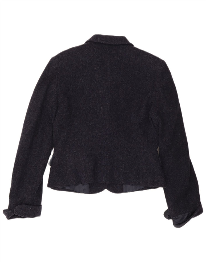 MAX & CO. Damska marynarka zapinana na 3 guziki IT 46, duża, granatowa, wełniana