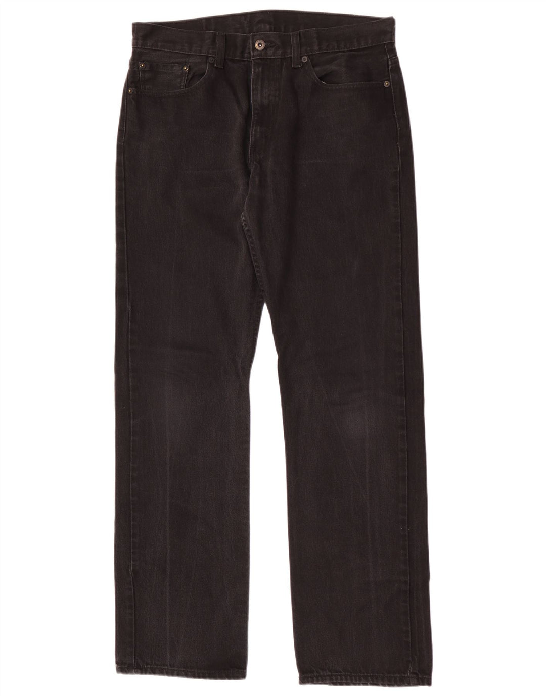 Męskie proste dżinsy Levi's W34 L34 Czarna bawełna