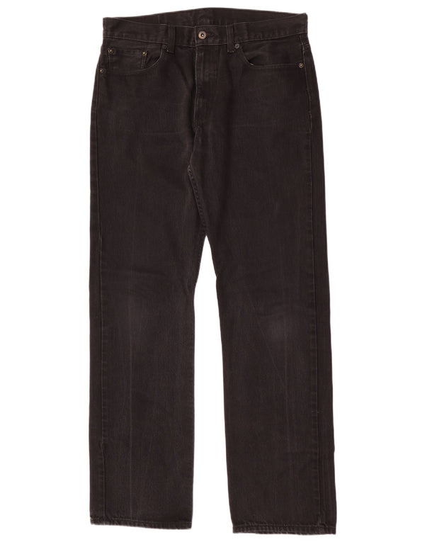 Męskie proste dżinsy Levi's W34 L34 Czarna bawełna