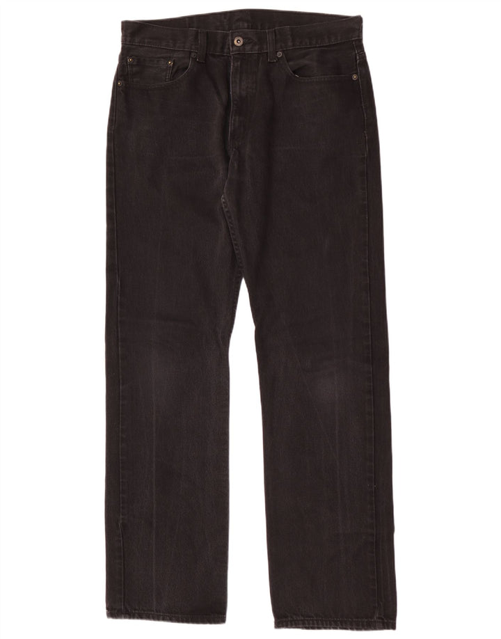 Męskie proste dżinsy Levi's W34 L34 Czarna bawełna