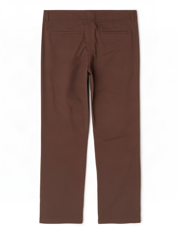 Damskie proste spodnie chino Laura Ashley UK 14 duże W34 L34 brązowe