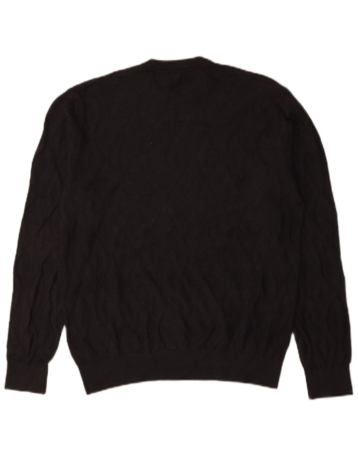 Męski sweter z okrągłym dekoltem Emporio Armani, średnioszara wiskoza