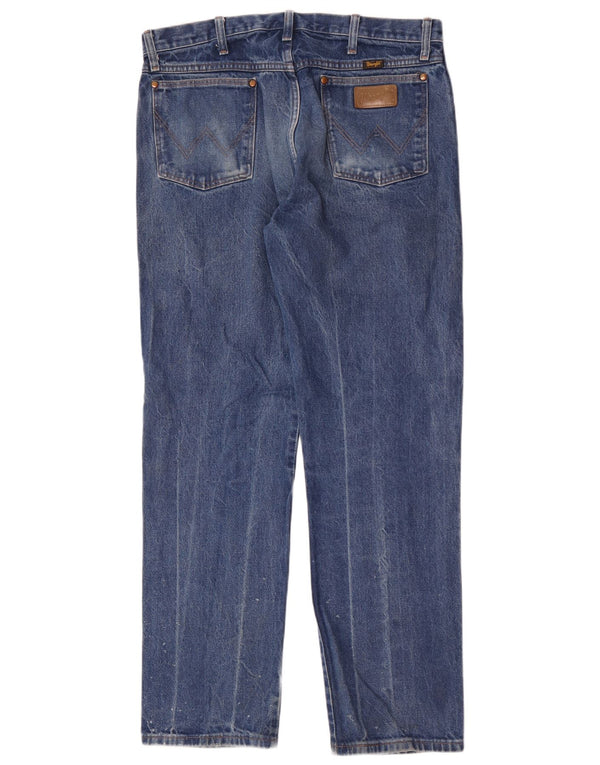 Męskie proste dżinsy Wrangler W36 L32 Niebieskie bawełniane