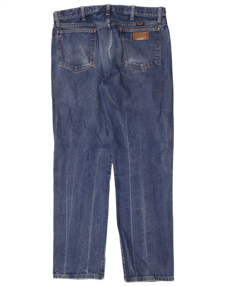 Męskie proste dżinsy Wrangler W36 L32 Niebieskie bawełniane