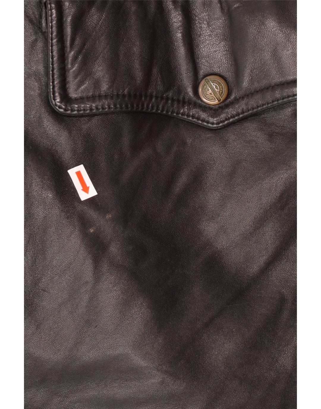 Męska kurtka skórzana VINTAGE IT 54 2XL Czarna skóra