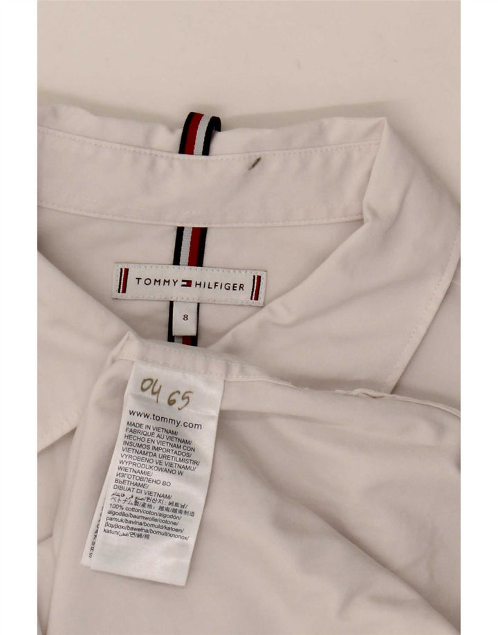 Koszula damska Tommy Hilfiger US 8 Średnia biała bawełna