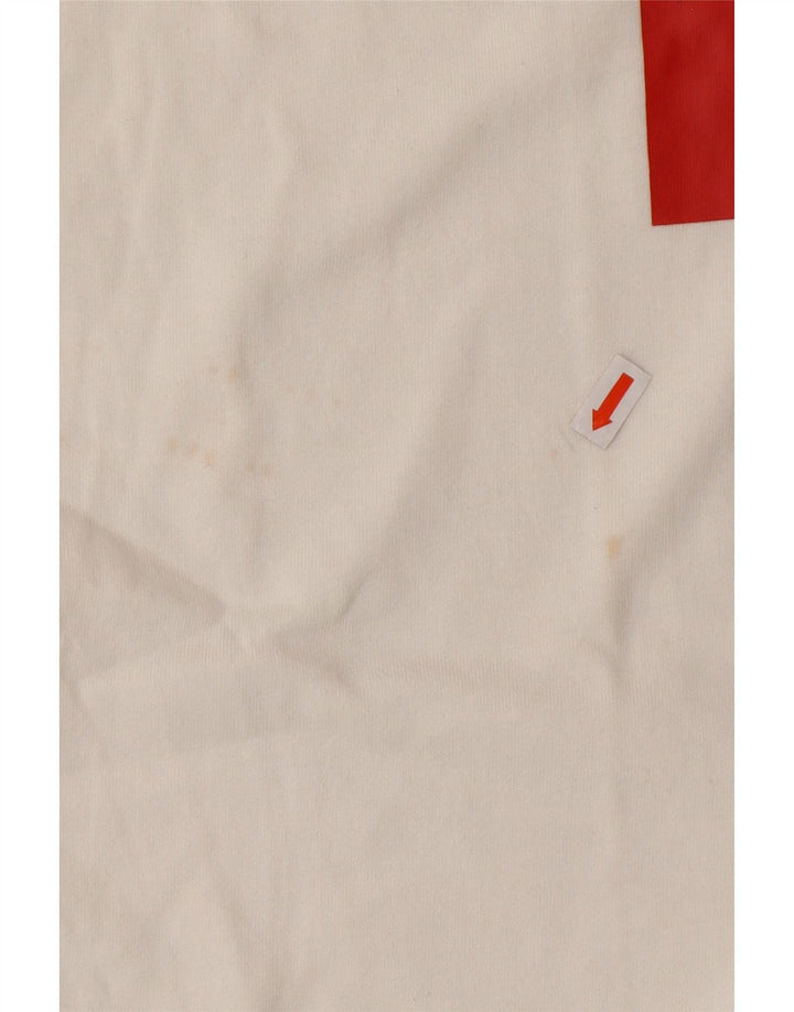 Męska koszulka z grafiką NIKE Top, średnia, biała, bawełniana