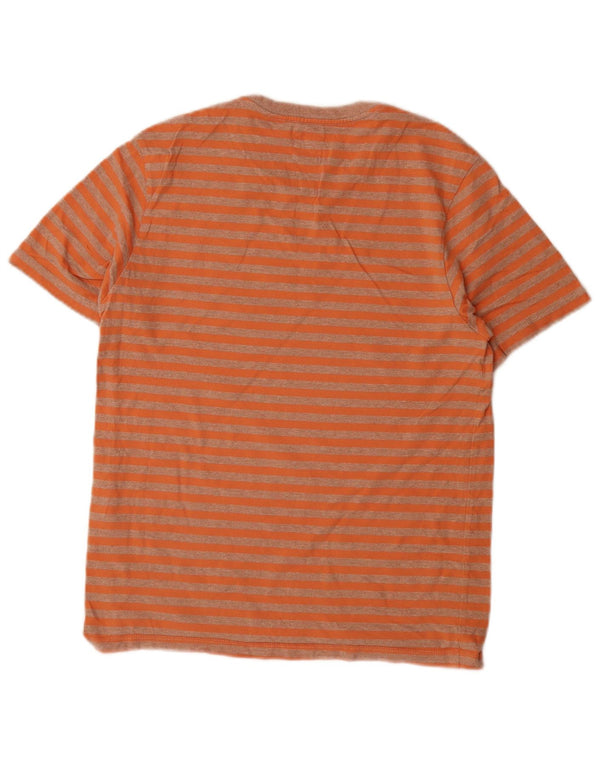 Męski T-shirt Levi's o standardowym kroju, mały, bawełniany w pomarańczowe paski