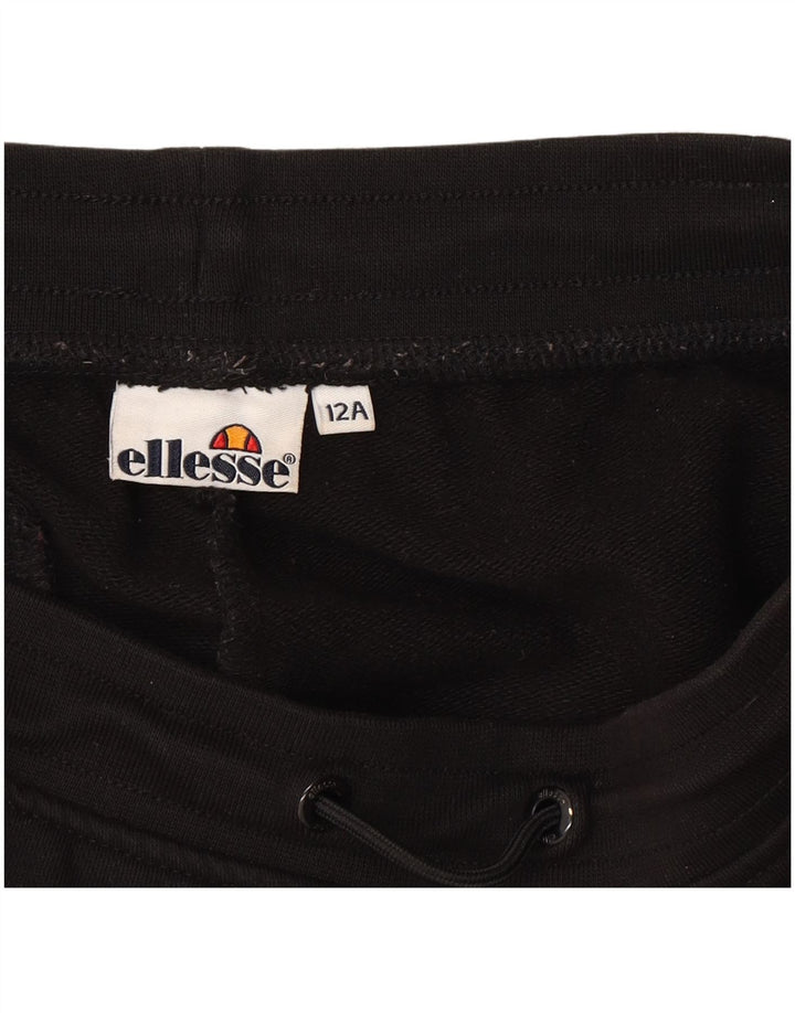 ELLESSE Boys Cargo Tracksuit Trousers Joggers 11-12 Years  Black