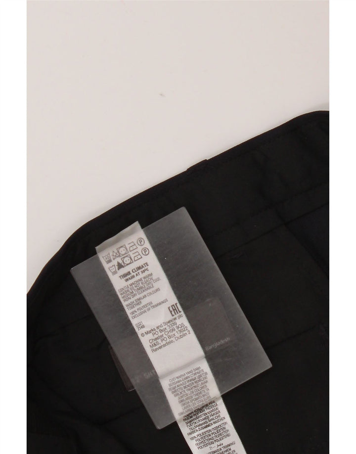 Męskie spodnie typu slim chino Marks & Spencer W32 L29 Granatowy poliester