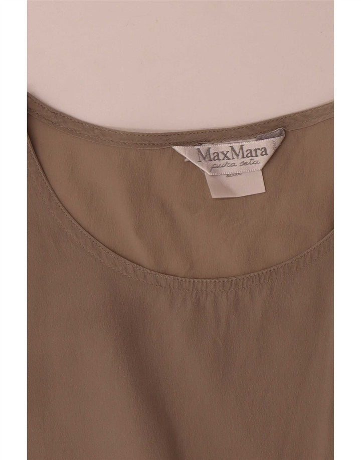 Bluzka damska Max Mara Top UK 12 Średni szary jedwab