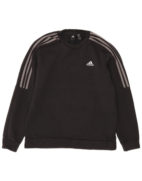 Adidas Męska Bluza Sweter Średni Czarny Bawełna