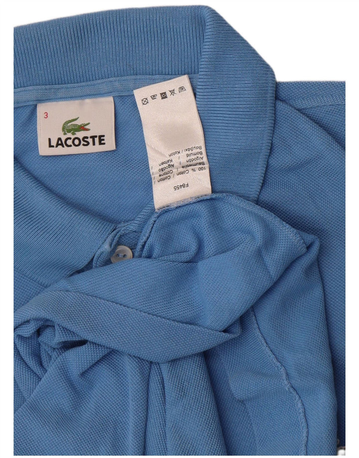 Męska koszulka polo Lacoste, rozmiar 3, mała, niebieska, bawełniana