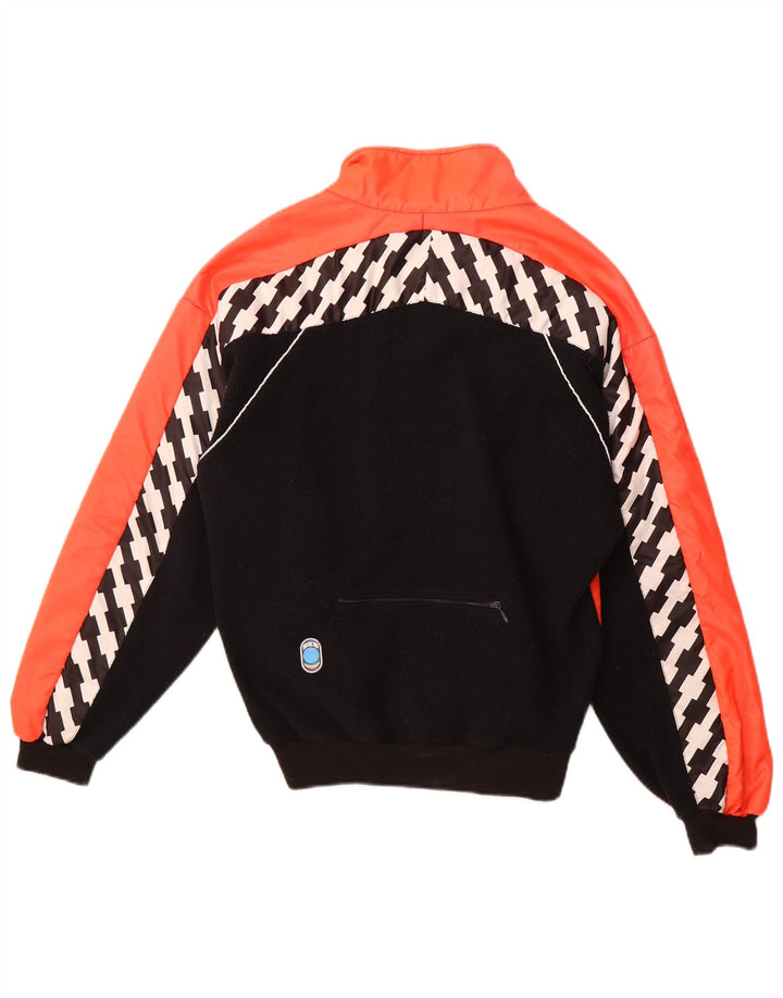 Męska kurtka bomberka VINTAGE UK 40, duża, pomarańczowa, poliestrowa z blokami kolorów