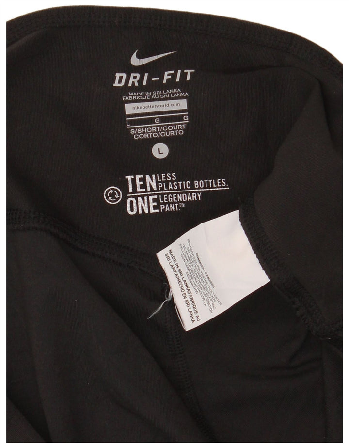 Damskie spodnie dresowe NIKE Dri Fit UK 16, duże, czarne, poliestrowe
