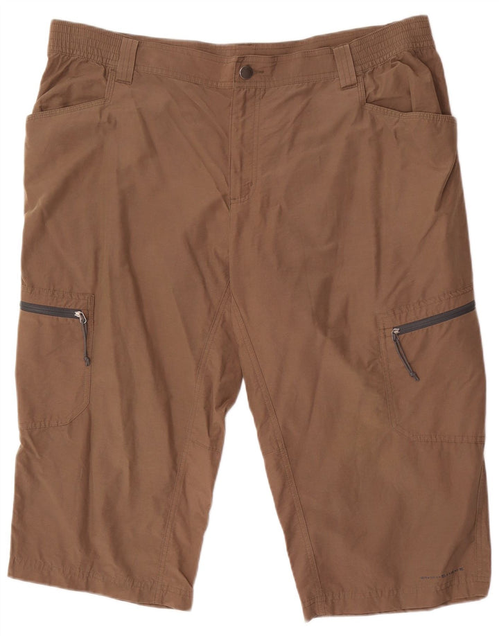 Męskie spodenki cargo Columbia Titanium XL W40, brązowa bawełna
