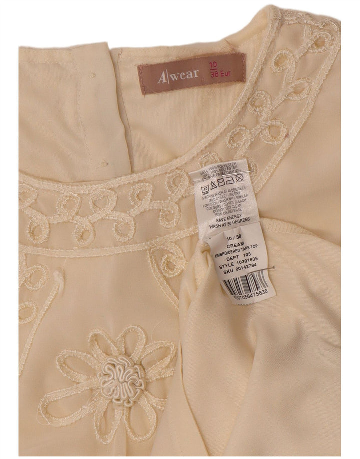 Damska bluzka z długim rękawem Awear Top UK 10, mały, złamany biały poliester