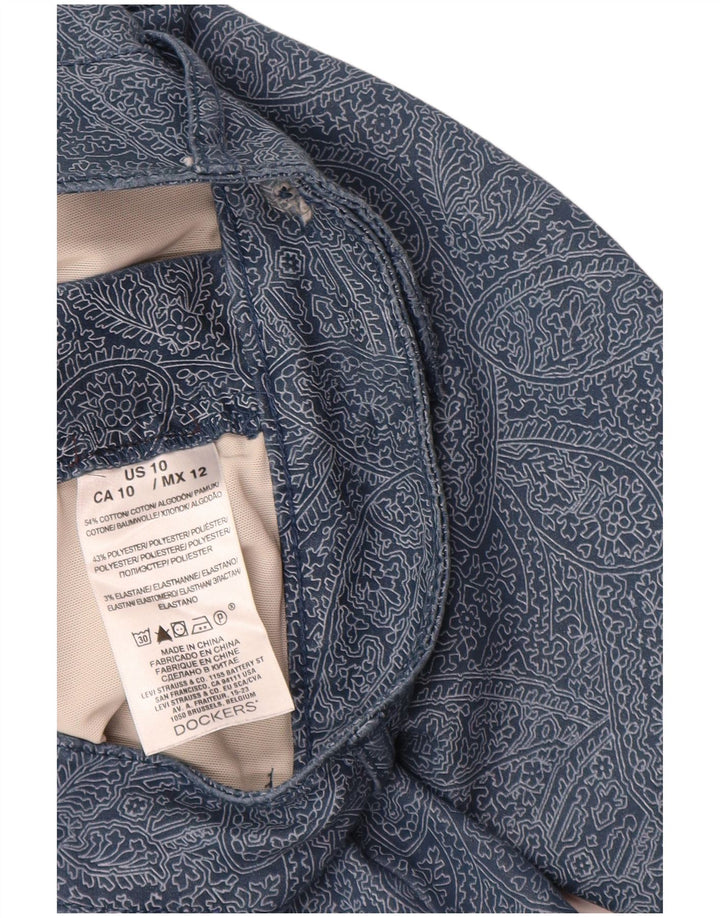 Spodnie damskie DOCKERS Capri US 10 Large W30 L20 Granatowe Paisley