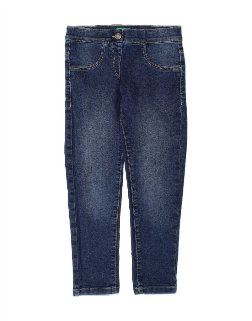 BENETTON Girls Slim Jeans 4-5 Years W20 L17 Blue Cotton Vintage Benetton and Second-Hand Benetton from Messina Hembry 