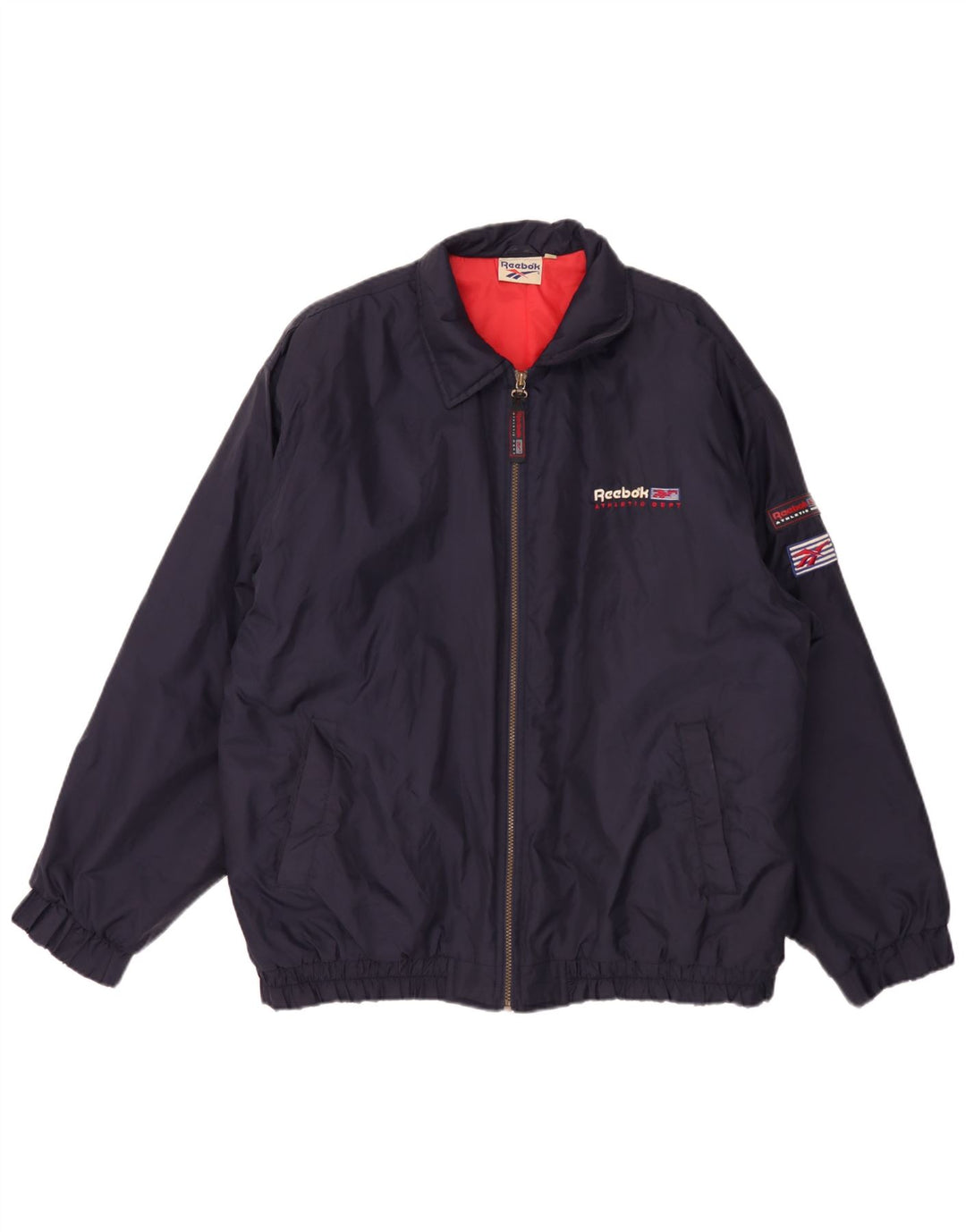 Męska kurtka bomber Reebok Graphic UK 42 XL Granatowy nylon